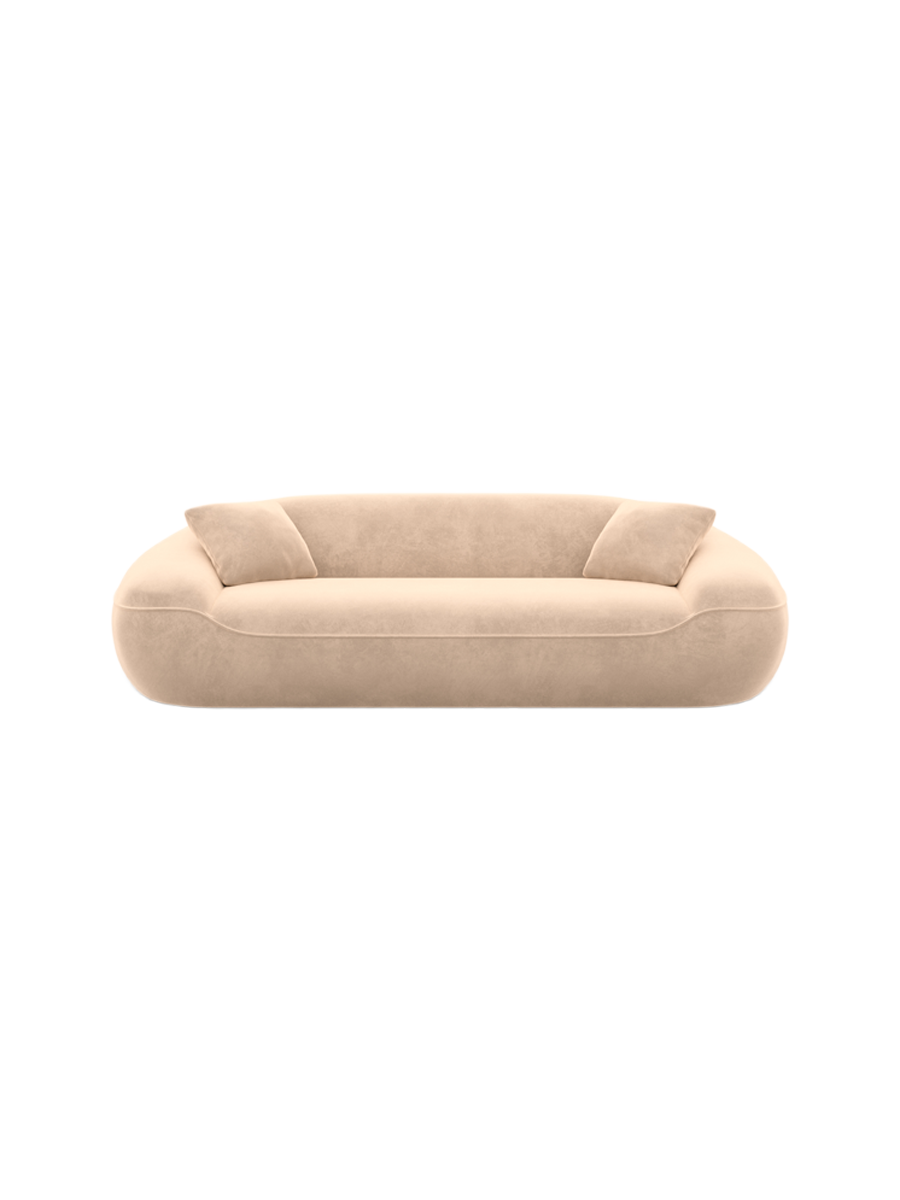 
3-Sitzer Design Sofa „Novara“ mit Samtbezug - Samtbezug Königsblau