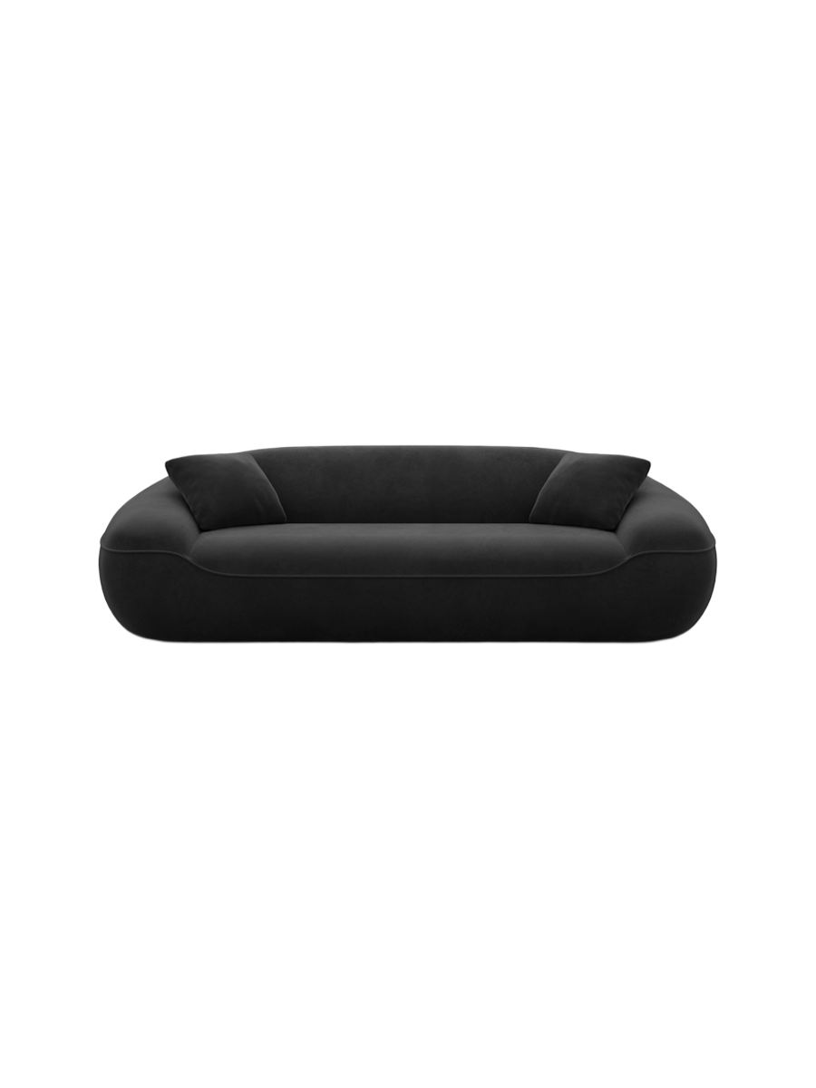 
3-Sitzer Design Sofa „Novara“ mit Samtbezug - Samtbezug Königsblau