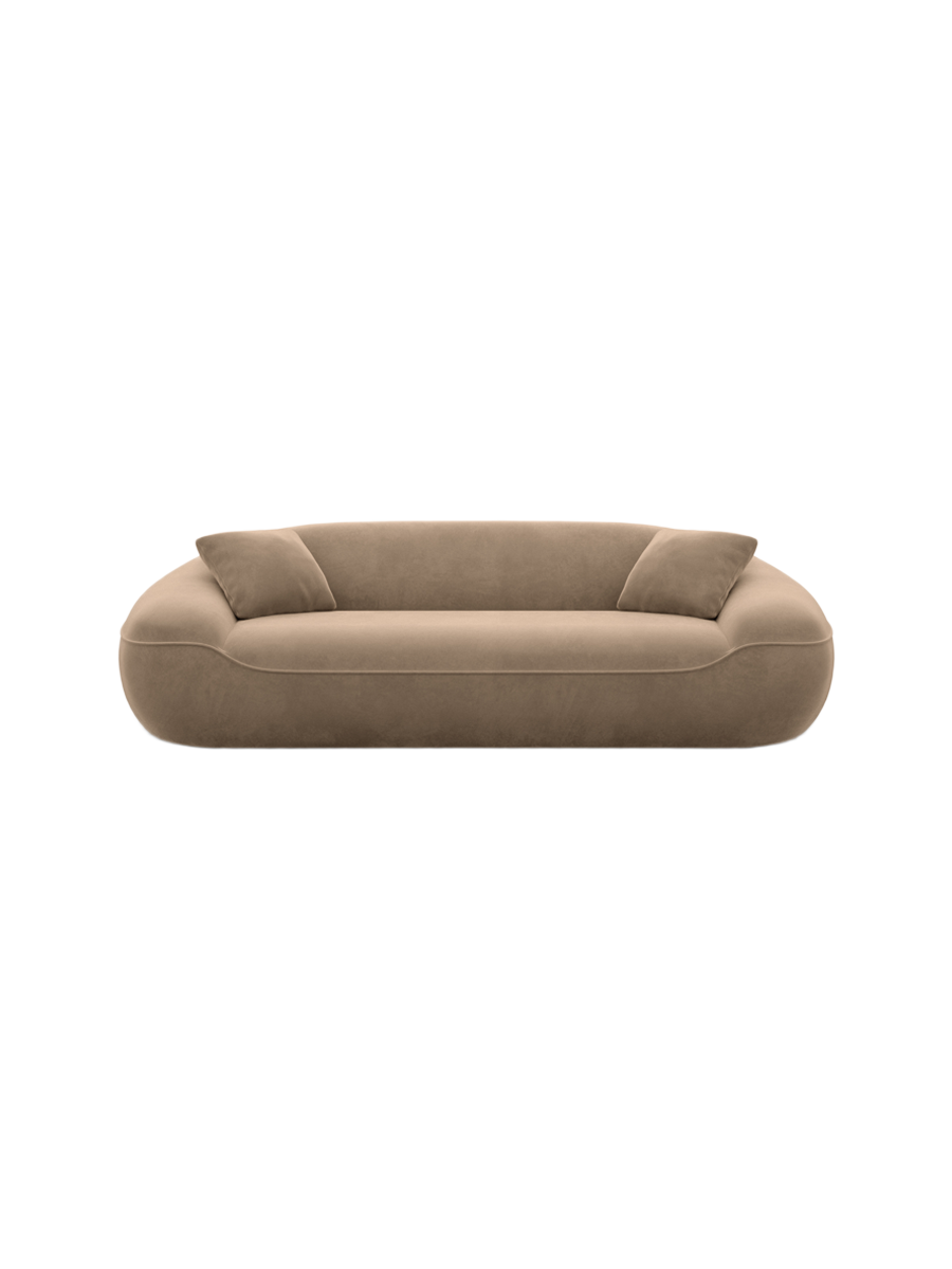 
3-Sitzer Design Sofa „Novara“ mit Samtbezug - Samtbezug Königsblau