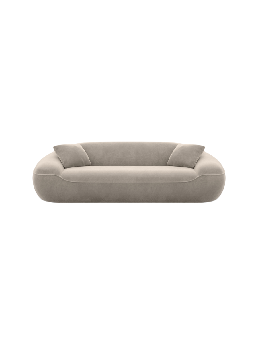 
3-Sitzer Design Sofa „Novara“ mit Samtbezug - Samtbezug Königsblau