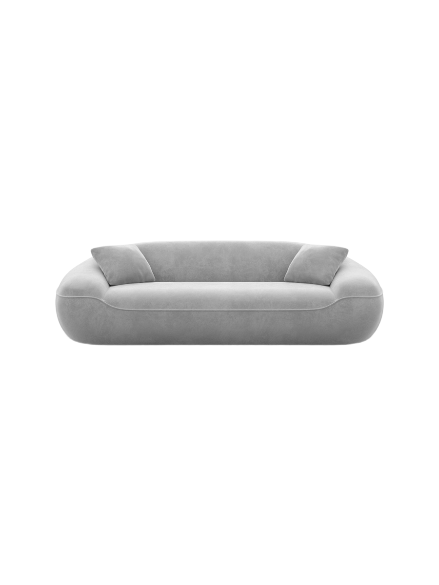 
3-Sitzer Design Sofa „Novara“ mit Samtbezug - Samtbezug Königsblau
