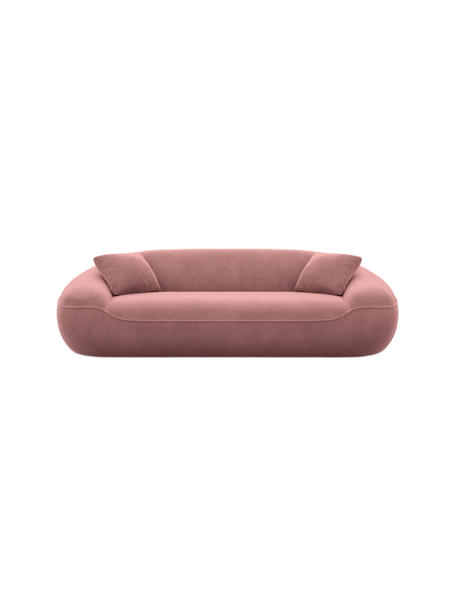 
3-Sitzer Design Sofa „Novara“ mit Samtbezug - Samtbezug Königsblau