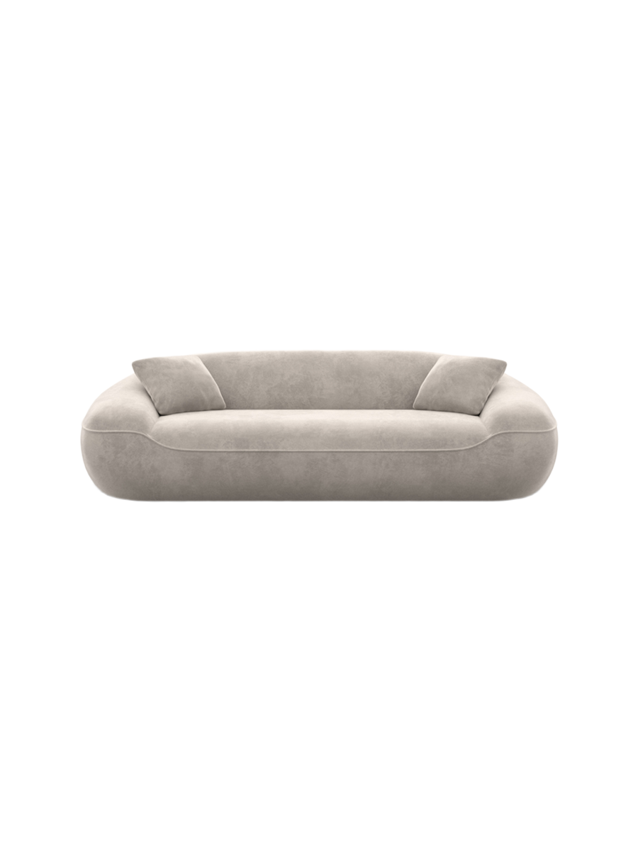 
3-Sitzer Design Sofa „Novara“ mit Samtbezug - Samtbezug Königsblau