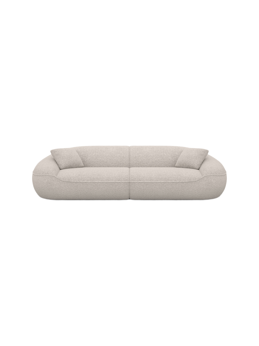 
4-Sitzer Design Sofa „Novara“ mit Bouclé-Bezug - Bouclé Graphit