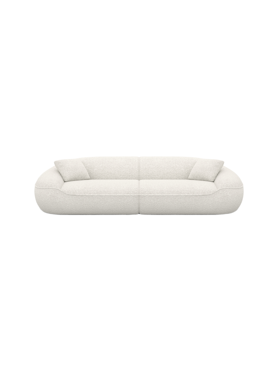 
4-Sitzer Design Sofa „Novara“ mit Bouclé-Bezug - Bouclé Graphit