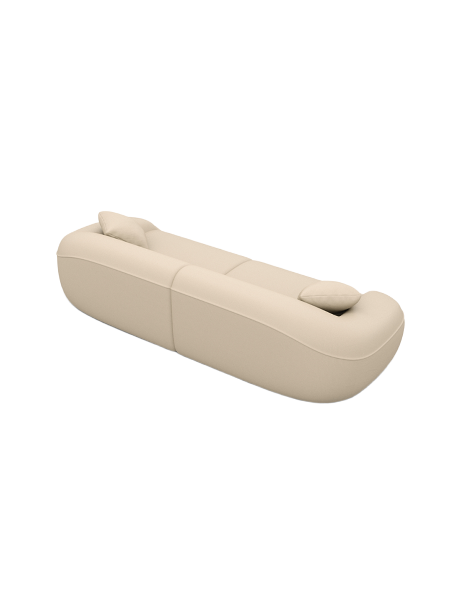 
4-Sitzer Design Echtleder Sofa „Novara“ - Echtleder Beige