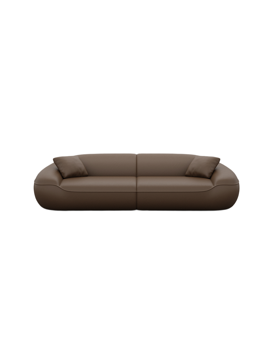 
4-Sitzer Design Echtleder Sofa „Novara“ - Echtleder Beige