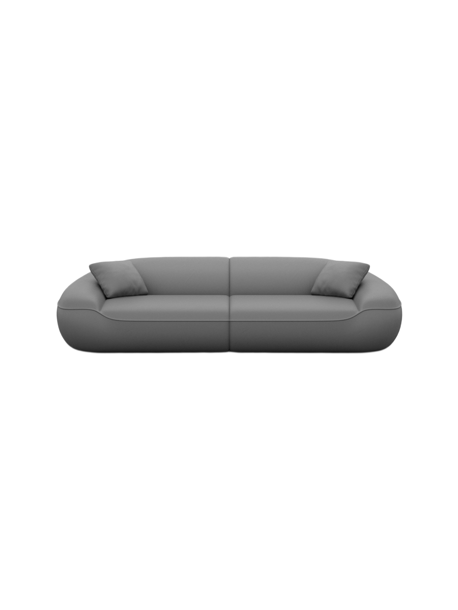 
4-Sitzer Design Echtleder Sofa „Novara“ - Echtleder Beige