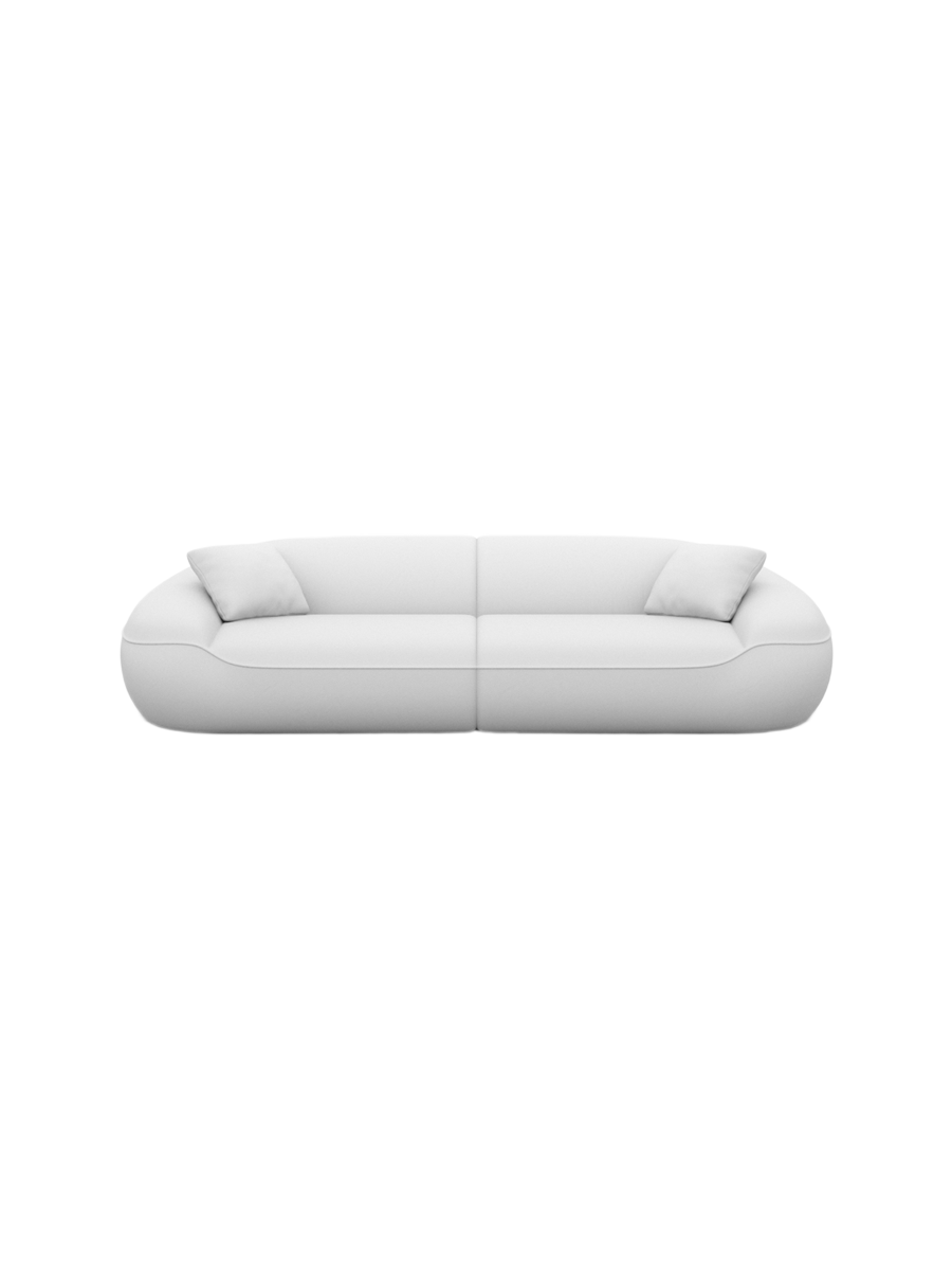
4-Sitzer Design Echtleder Sofa „Novara“ - Echtleder Beige