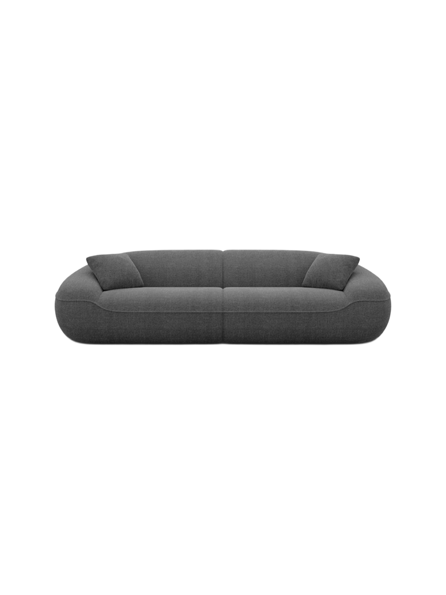 
4-Sitzer Design Sofa „Novara“ mit Strukturstoff-Bezug - Strukturstoff Anthrazit