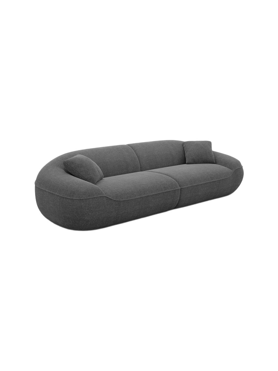 
4-Sitzer Design Sofa „Novara“ mit Strukturstoff-Bezug - Strukturstoff Anthrazit