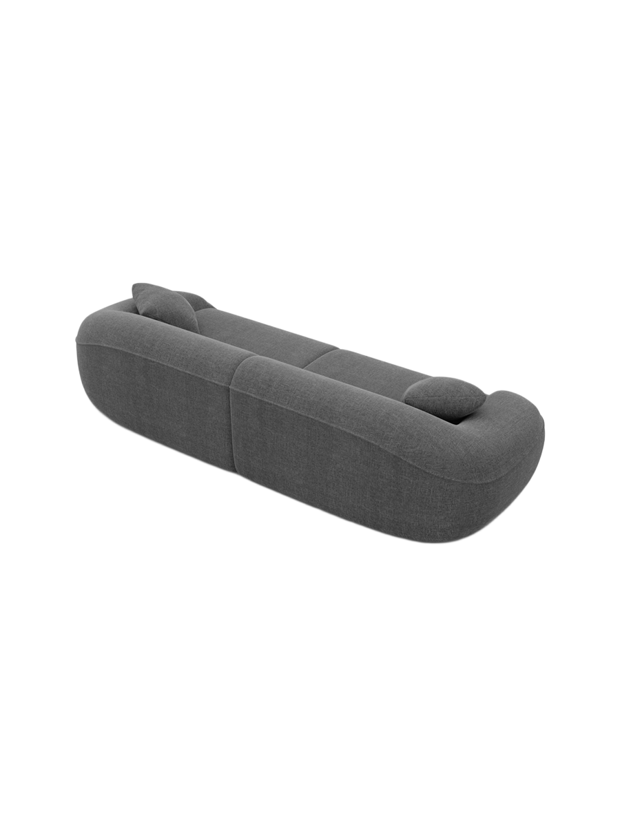 
4-Sitzer Design Sofa „Novara“ mit Strukturstoff-Bezug - Strukturstoff Anthrazit