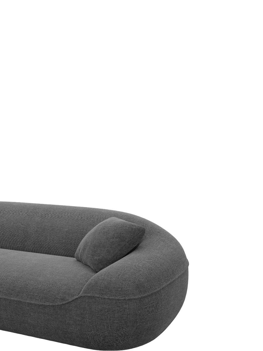 
4-Sitzer Design Sofa „Novara“ mit Strukturstoff-Bezug - Strukturstoff Anthrazit
