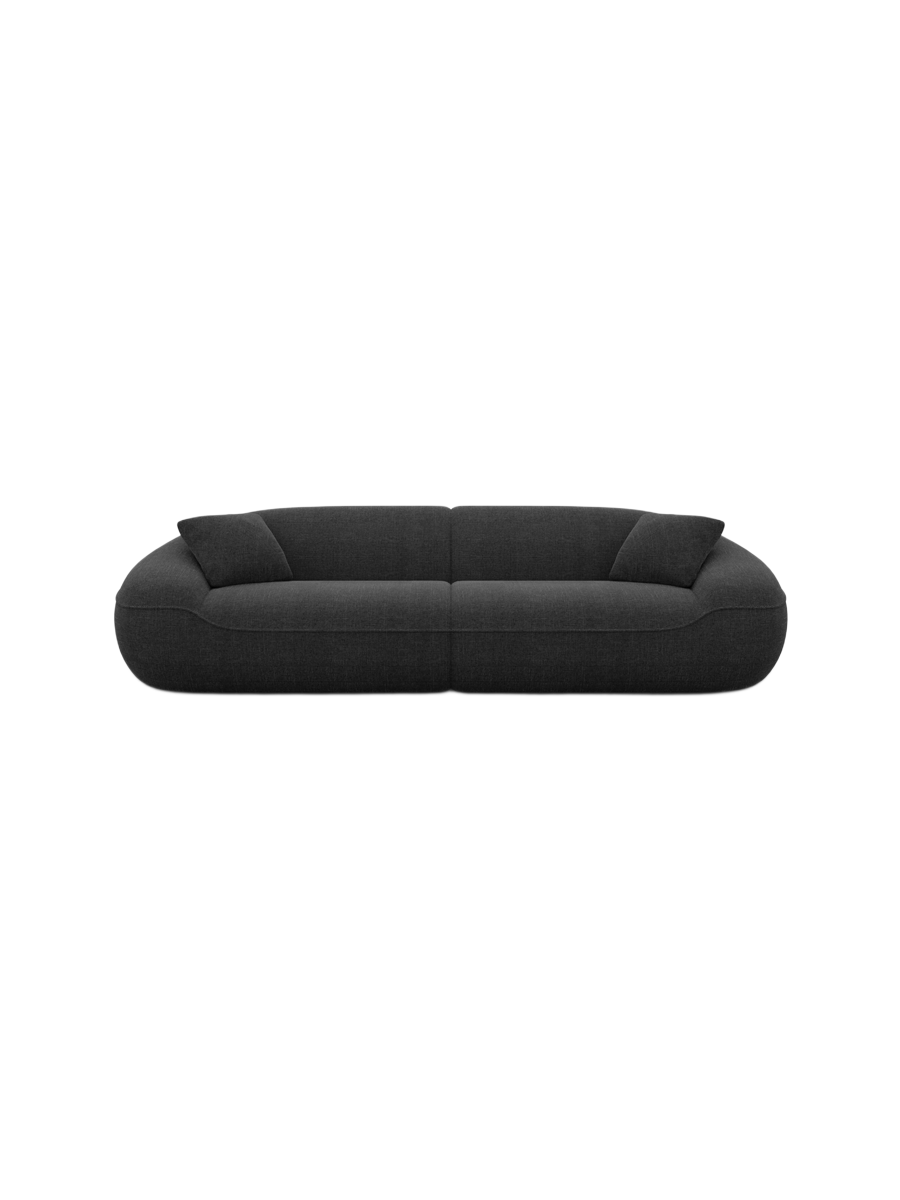 
4-Sitzer Design Sofa „Novara“ mit Strukturstoff-Bezug - Strukturstoff Anthrazit