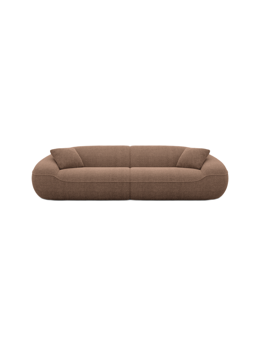
4-Sitzer Design Sofa „Novara“ mit Strukturstoff-Bezug - Strukturstoff Anthrazit