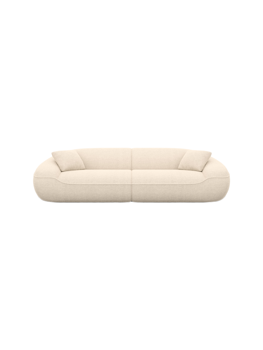 
4-Sitzer Design Sofa „Novara“ mit Strukturstoff-Bezug - Strukturstoff Anthrazit
