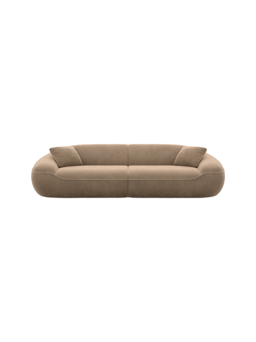 
4-Sitzer Design Sofa „Novara“ mit Samtbezug - Samtbezug Königsblau