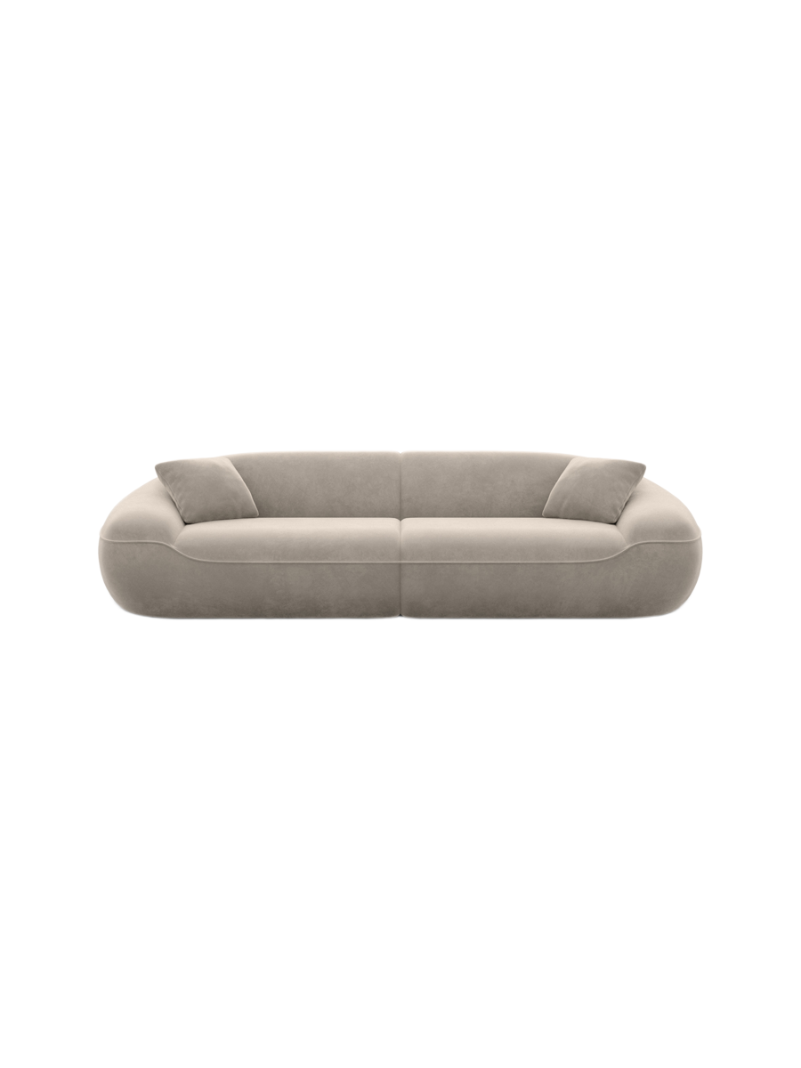 
4-Sitzer Design Sofa „Novara“ mit Samtbezug - Samtbezug Königsblau