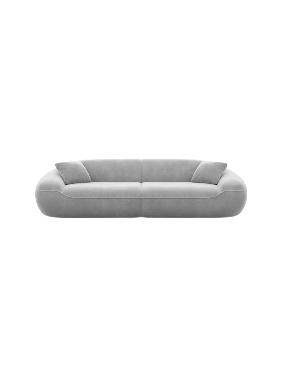 
4-Sitzer Design Sofa „Novara“ mit Samtbezug - Samtbezug Königsblau