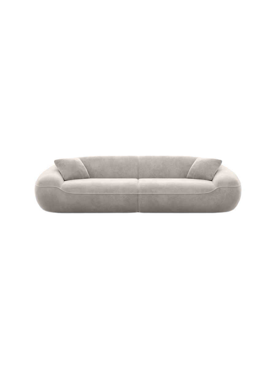 
4-Sitzer Design Sofa „Novara“ mit Samtbezug - Samtbezug Königsblau