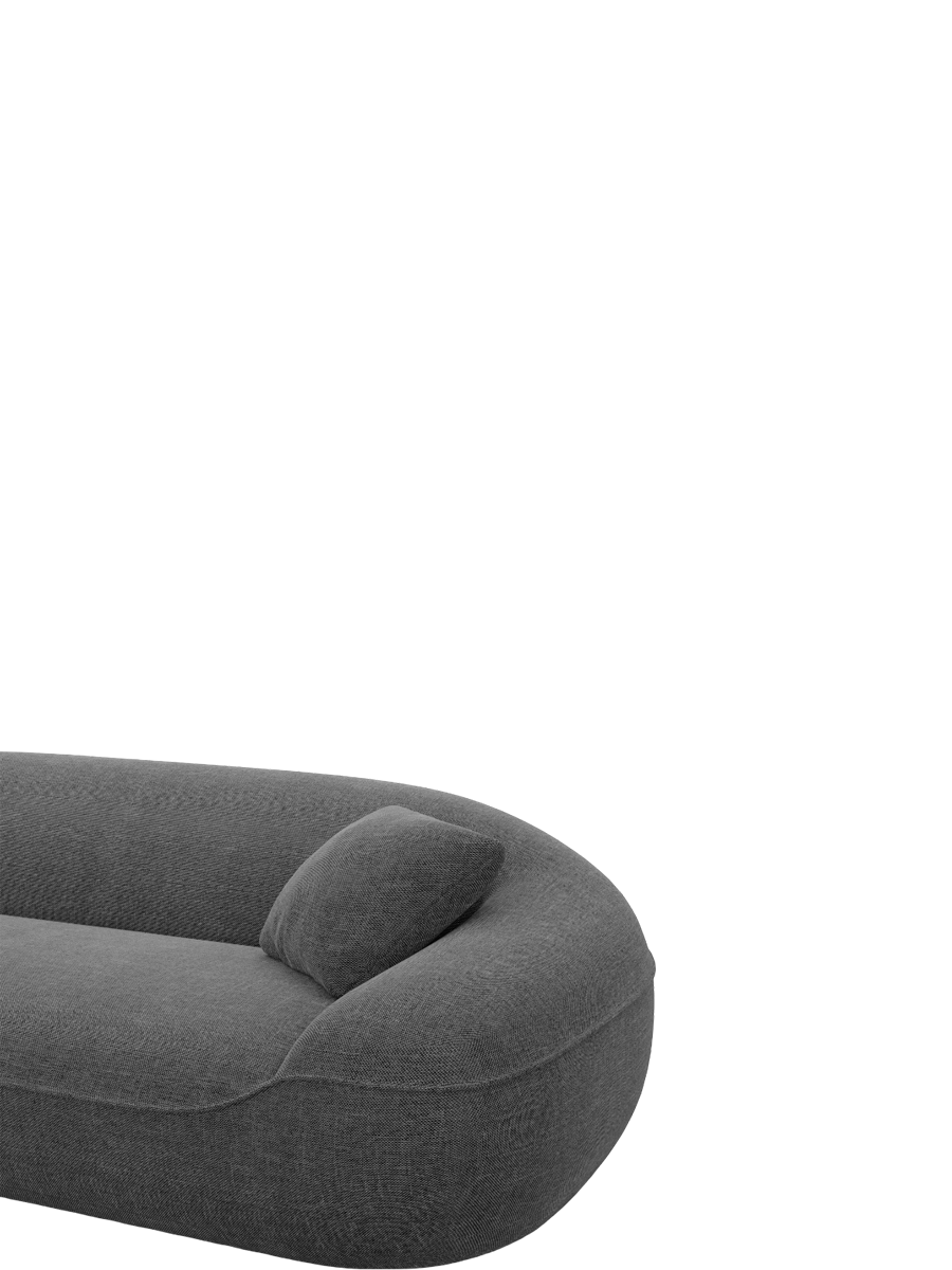 
6-Sitzer Design Panorama-Sofa „Novara XL“ mit Strukturstoff-Bezug - Strukturstoff Anthrazit / Lange Seite links
