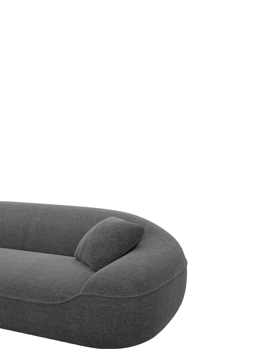 
7-Sitzer Design Panorama-Sofa „Novara XXL“ mit Strukturstoff-Bezug - Strukturstoff Anthrazit / Lange Seite links