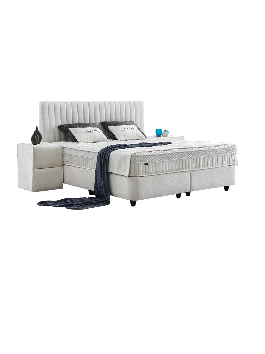 
Premium Box Spring Bed "Laura" including Mattress & Topper - Without accessories / Mattress size: 180 x 200 cm