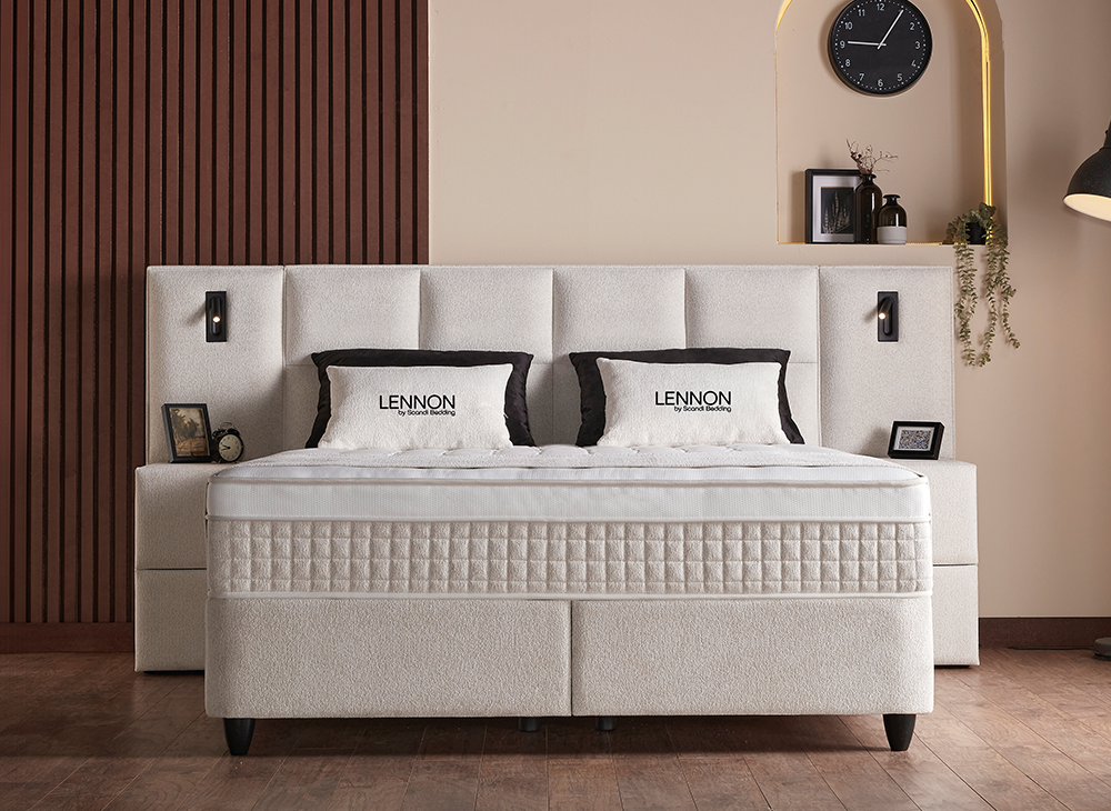 
Lit coffre design «Lennon», différentes tailles - Sans accessoires / Dimensions du matelas : 140 x 200 cm