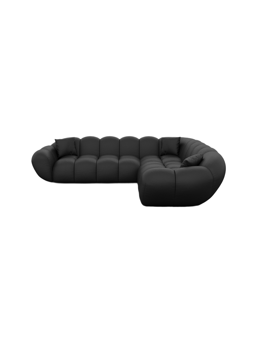 
5-Sitzer Design Echtleder Ecksofa „Levante“ - Echtleder Beige