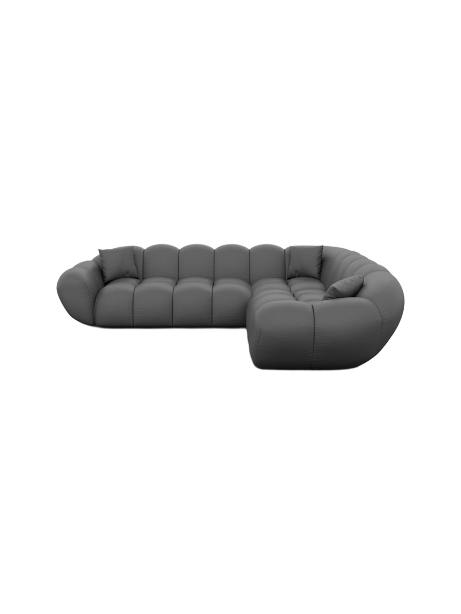 
5-Sitzer Design Echtleder Ecksofa „Levante“ - Echtleder Beige