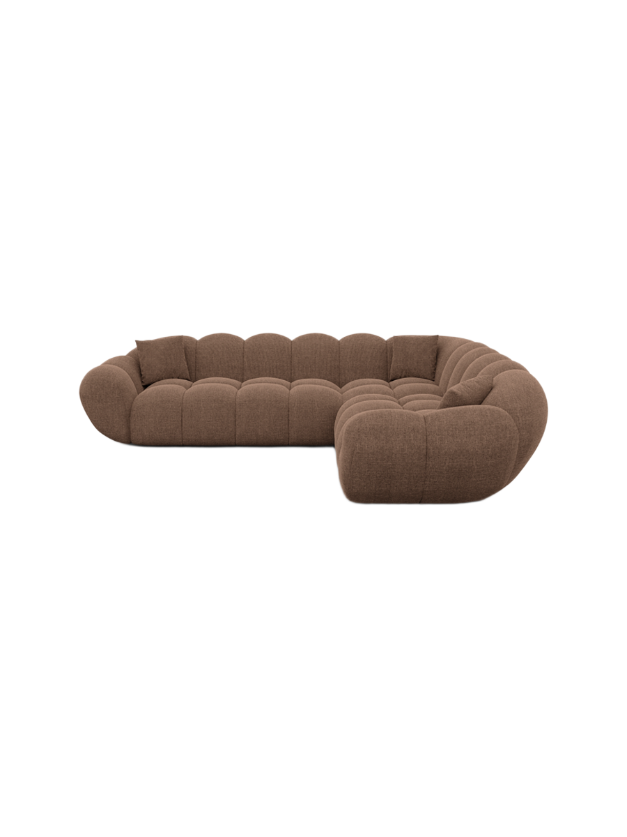 
5-Sitzer Design Ecksofa „Levante“ mit Strukturstoff-Bezug - Strukturstoff Anthrazit