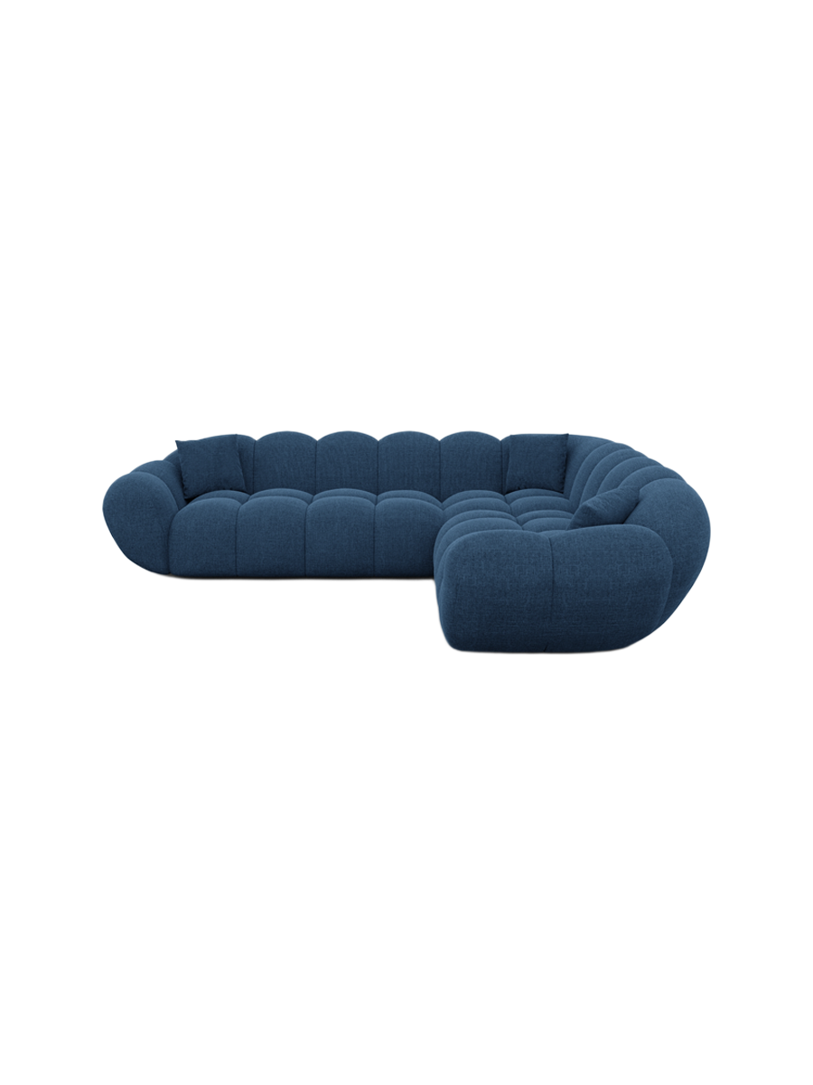 
5-Sitzer Design Ecksofa „Levante“ mit Strukturstoff-Bezug - Strukturstoff Anthrazit