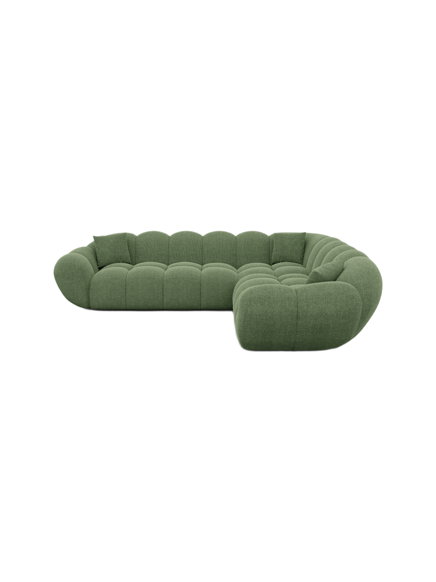 
5-Sitzer Design Ecksofa „Levante“ mit Strukturstoff-Bezug - Strukturstoff Anthrazit