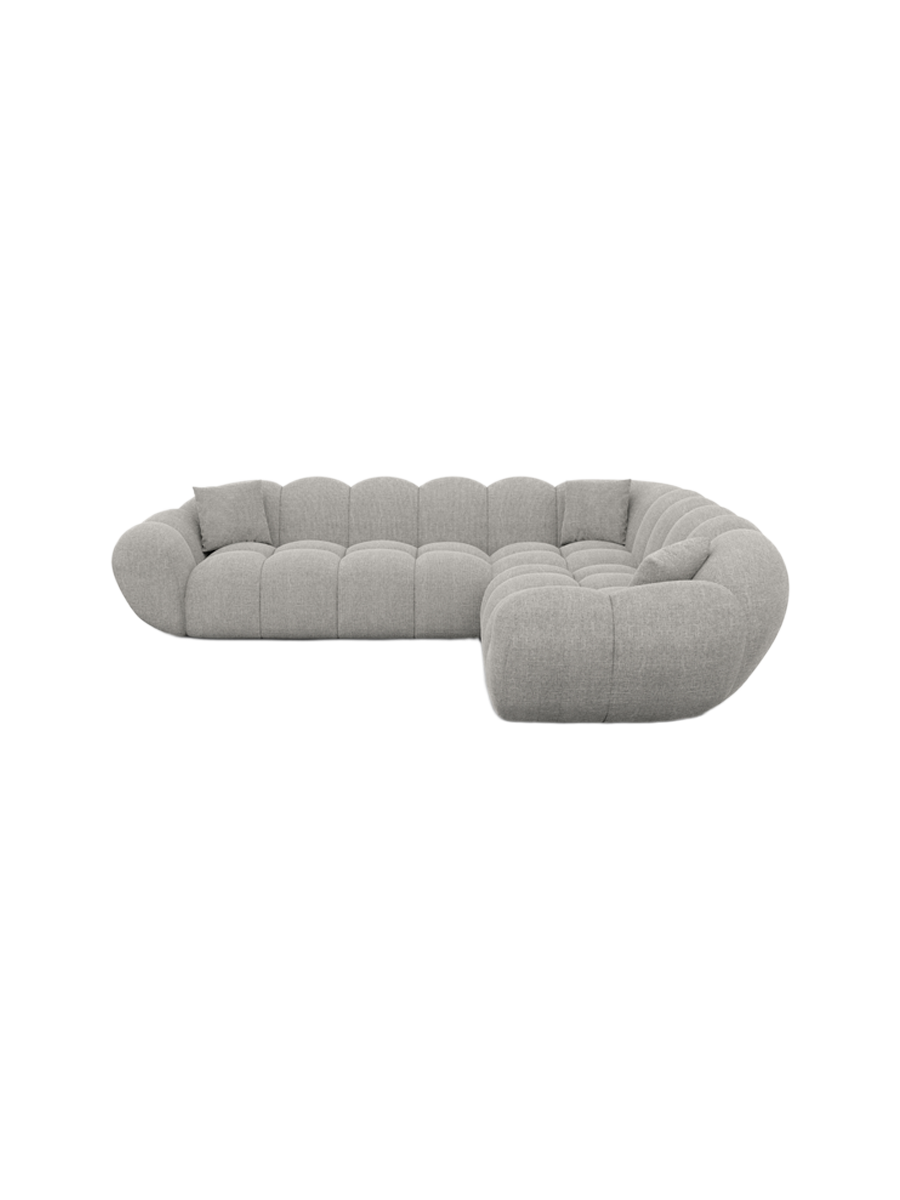 
5-Sitzer Design Ecksofa „Levante“ mit Strukturstoff-Bezug - Strukturstoff Anthrazit
