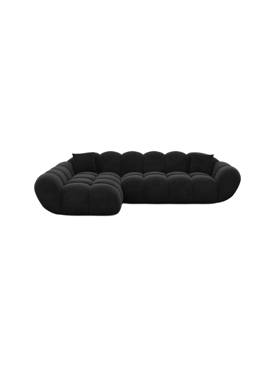 
4-Sitzer Design Ecksofa „Levante“ mit Samtbezug - Samtbezug Königsblau / Eckteil links