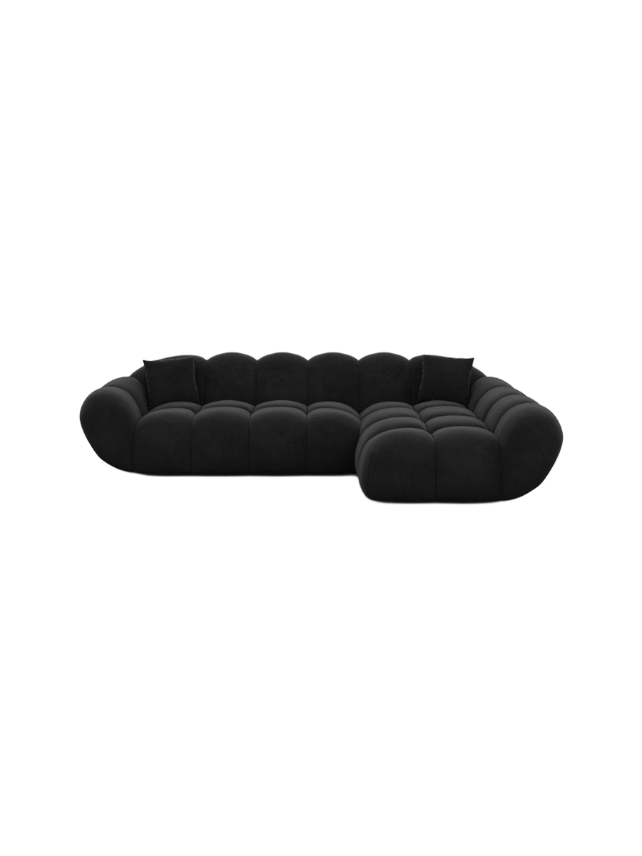 
4-Sitzer Design Ecksofa „Levante“ mit Samtbezug - Samtbezug Königsblau / Eckteil links