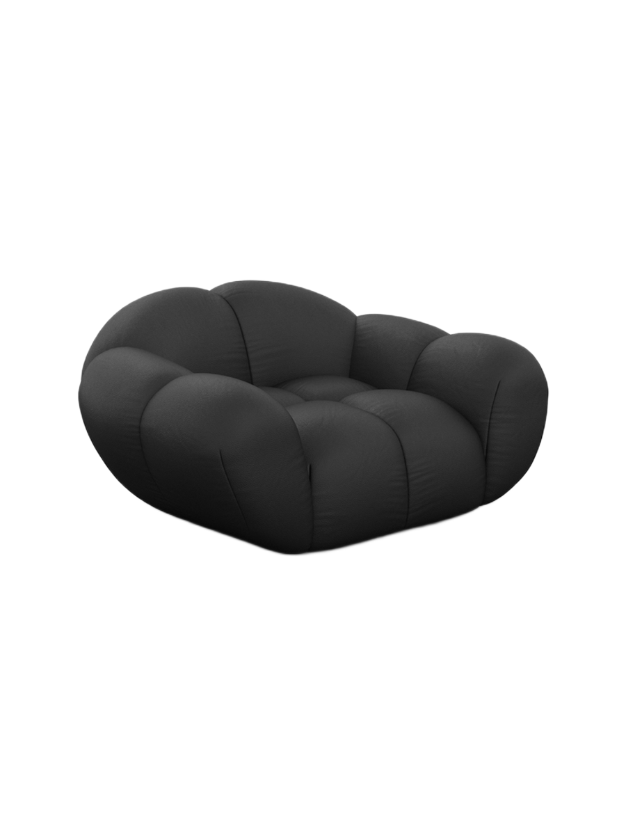 
Design Echtleder Loungesessel „Levante“ - Echtleder Beige