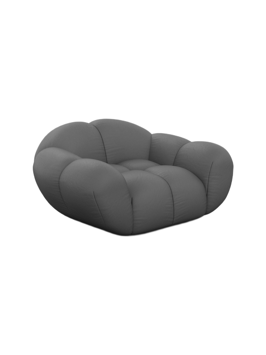 
Design Echtleder Loungesessel „Levante“ - Echtleder Beige