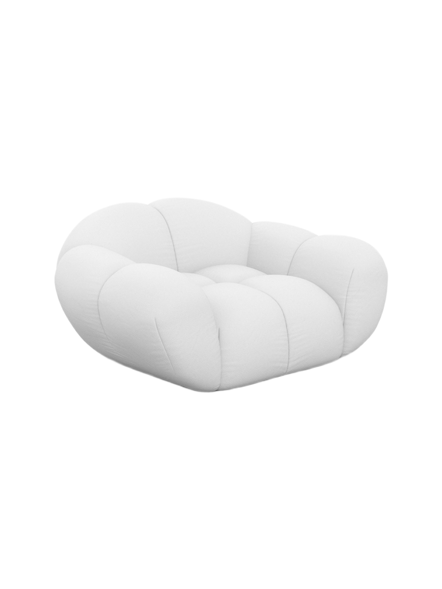 
Design Echtleder Loungesessel „Levante“ - Echtleder Beige