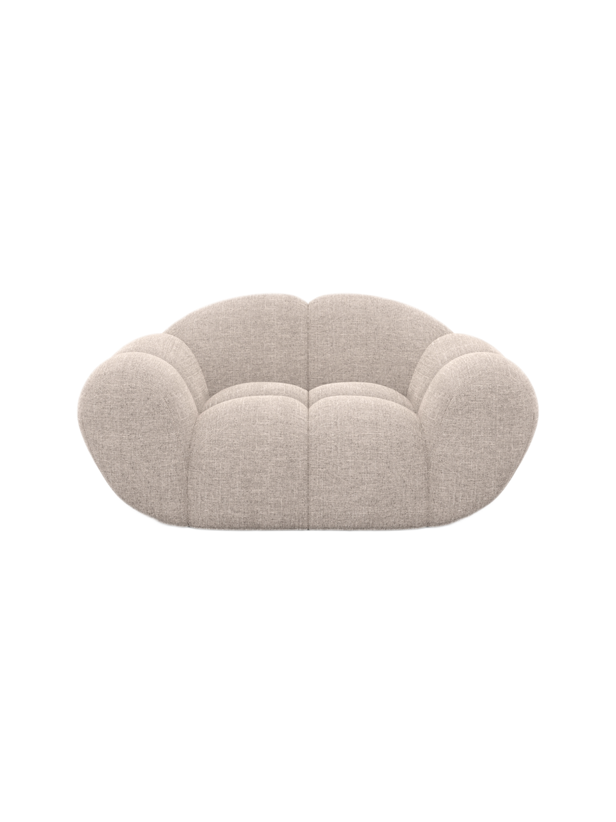 
Poltrona lounge di design «Levante» con rivestimento in tessuto strutturato - Tessuto strutturato Beige