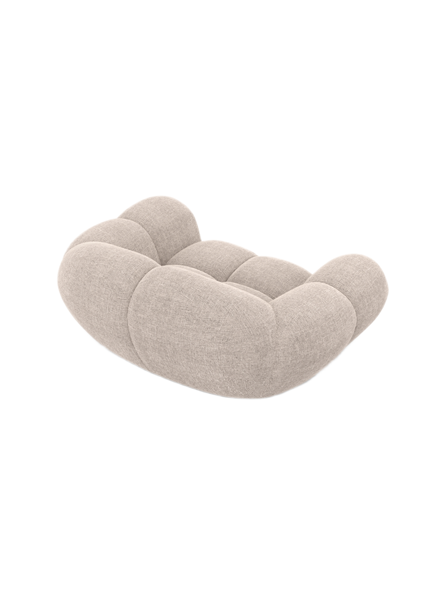
Poltrona lounge di design «Levante» con rivestimento in tessuto strutturato - Tessuto strutturato Beige