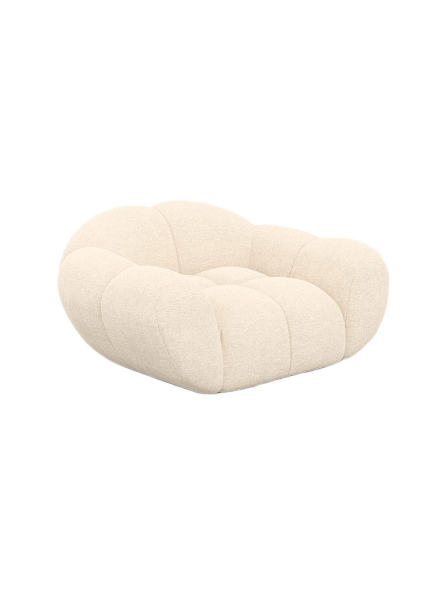 
Fauteuil lounge design « Levante » avec revêtement en tissu structuré - Tissu texturé Anthrazit