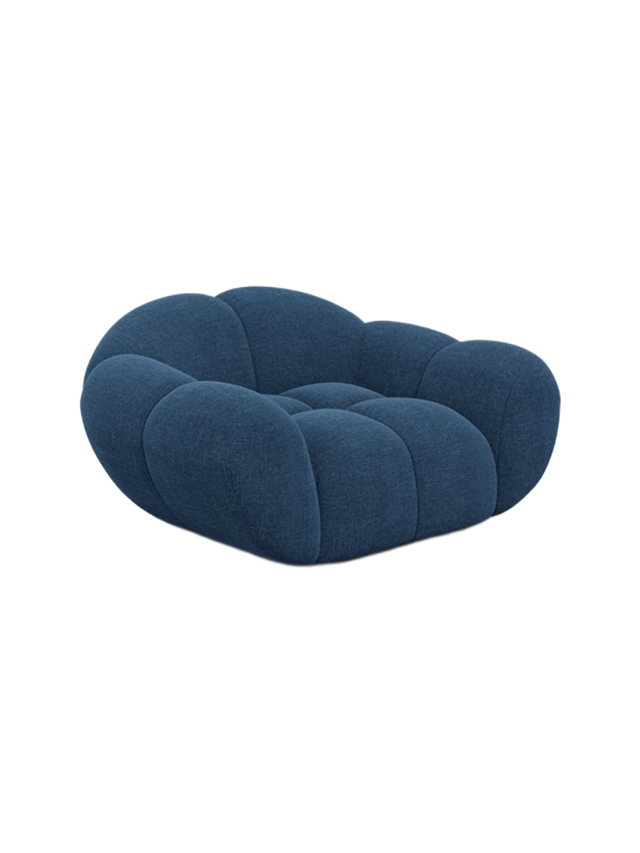 
Fauteuil lounge design « Levante » avec revêtement en tissu structuré - Tissu texturé Anthrazit