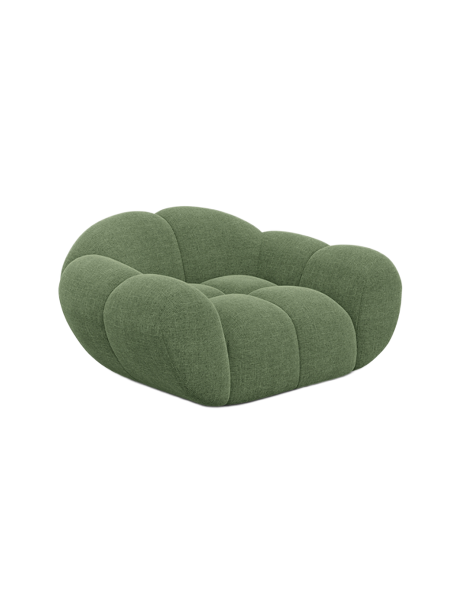 
Fauteuil lounge design « Levante » avec revêtement en tissu structuré - Tissu texturé Anthrazit