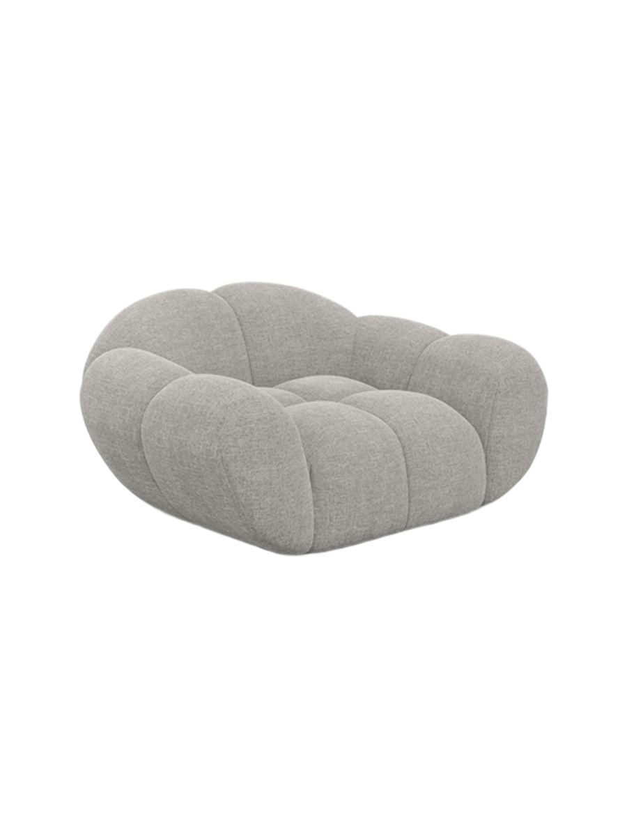 
Fauteuil lounge design « Levante » avec revêtement en tissu structuré - Tissu texturé Anthrazit