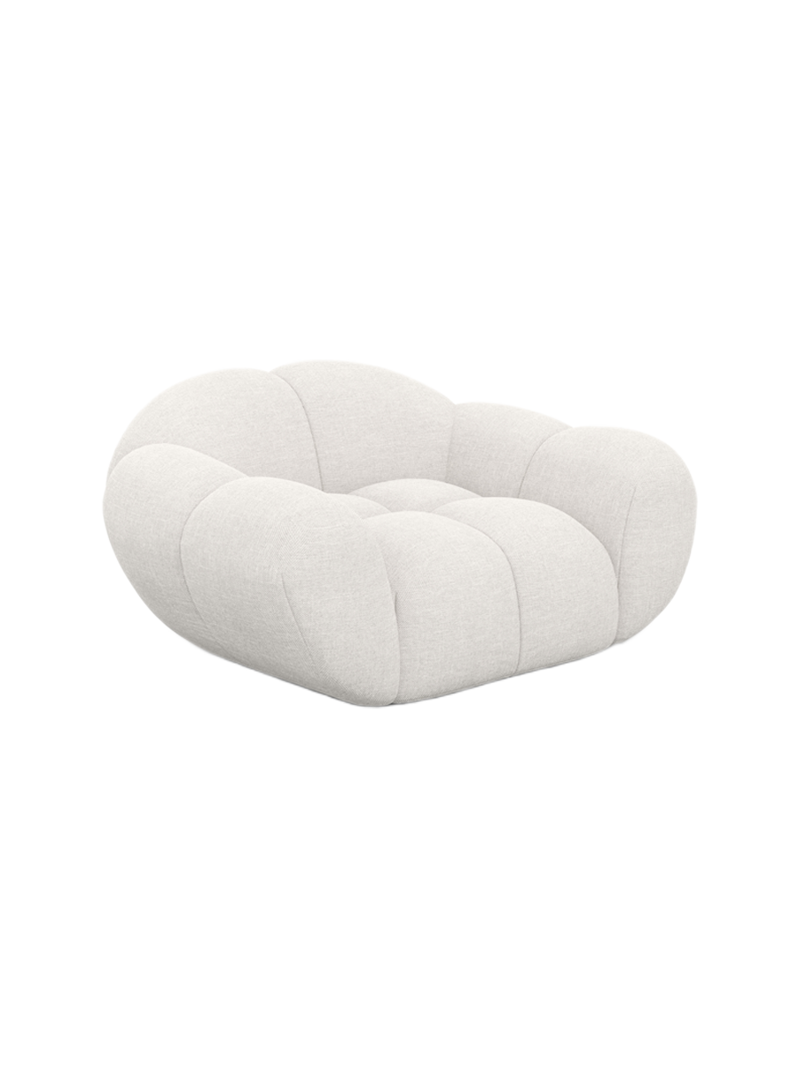 
Fauteuil lounge design « Levante » avec revêtement en tissu structuré - Tissu texturé Anthrazit