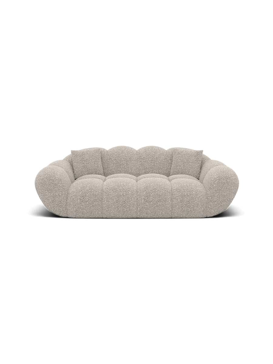 
2-seater designer sofa “Levante” with bouclé upholstery - Bouclé Toffee