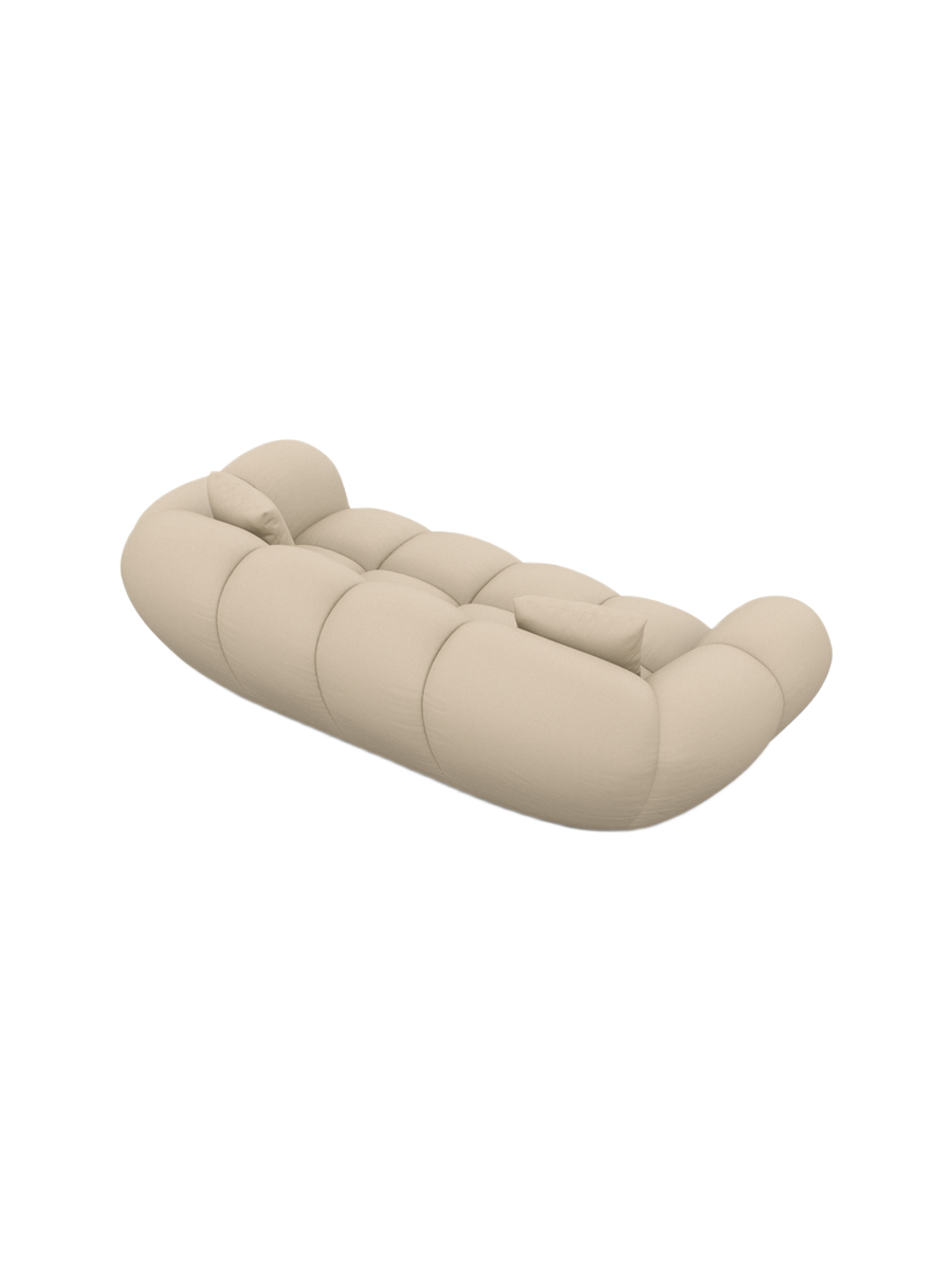 
2-Sitzer Design Echtleder Sofa „Levante“ - Echtleder Beige