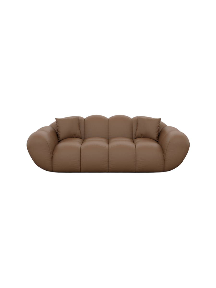 
2-Sitzer Design Echtleder Sofa „Levante“ - Echtleder Beige