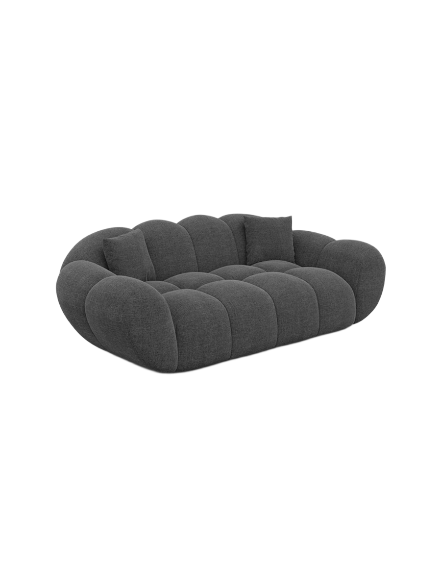 
2-Sitzer Design Sofa „Levante“ mit Strukturstoff-Bezug - Strukturstoff Anthrazit